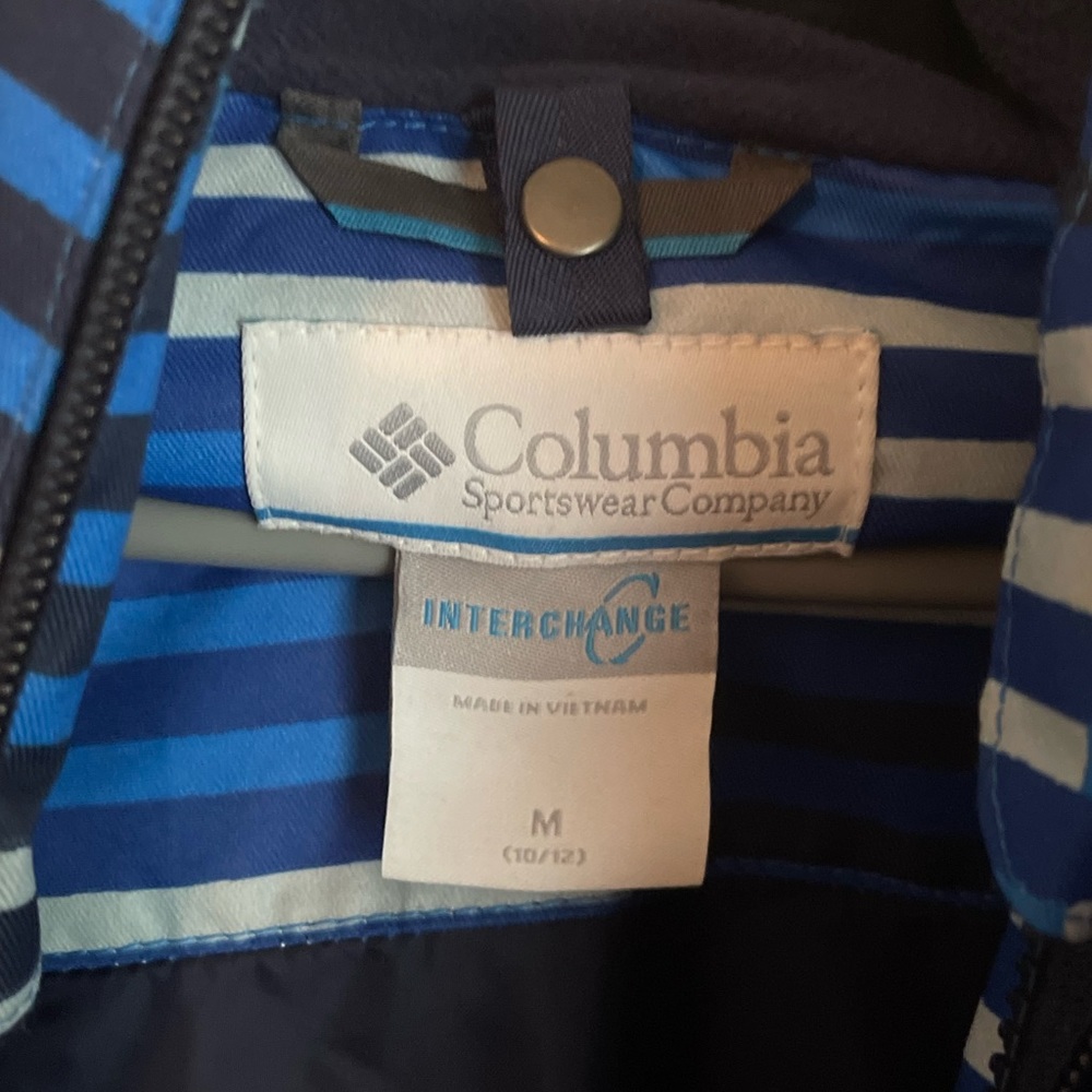 Columbia Blue and White Patterned Full Zip Winter / Skiing Jacket Size M - Picture 4 of 4